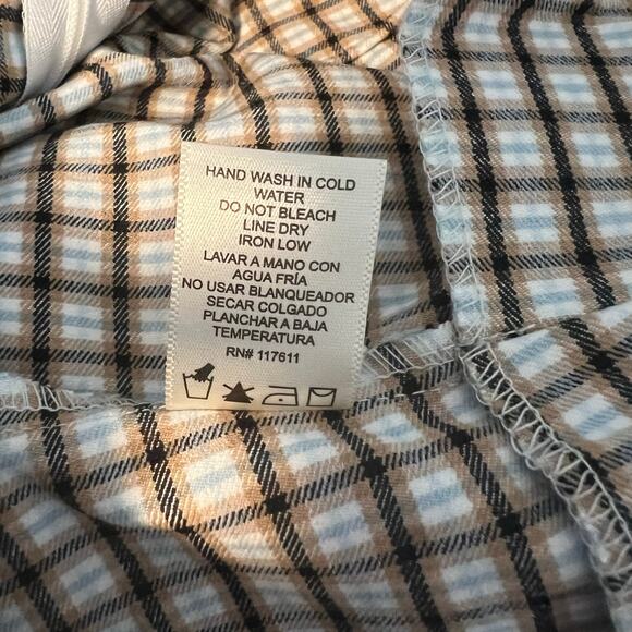 Have Brown Blue and Black Plaid Pencil Skirt Size Large - Picture 7 of 9